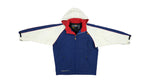 Ellesse - Blue with White Hooded Jacket 1990s Large