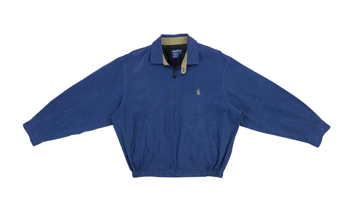 Nautica - Blue Sailing Windbreaker 1990s Large Vintage Retro