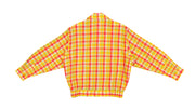 Vintage (Arnold Palmer) - Orange Checkered Bomber Jacket 1990s Medium Vintage Retro