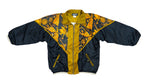 Vintage- Black & Brown  Zip Up Patterned Jacket 1990s Large