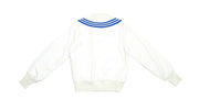 Adidas - White with Blue Warm Jacket 1990s Small Vintage Retro