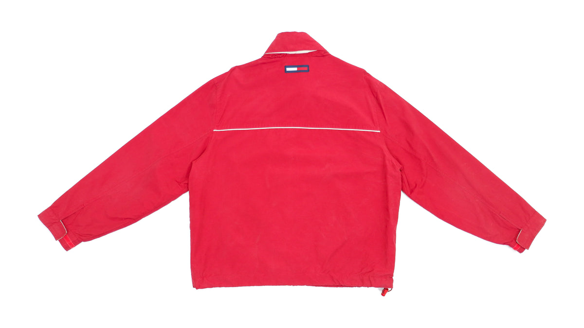 Tommy Hilfiger - Red Zip Up Jacket Large Vintage Retro