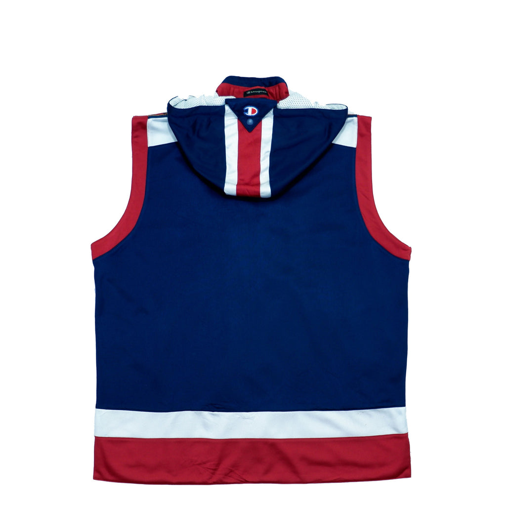 Champion - Red, White & Blue Athletic Track Vest 1990s Medium
