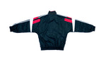 Adidas - Black & White with Red Colorblock Windbreaker 1990s Medium Vintage Retro