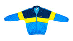 Adidas - Blue & Yellow Colorblock Windbreaker 1990s X-Large