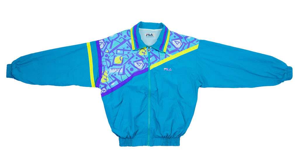 FILA - Teal Made in Italy Windbreaker 1990s XX-Large