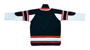 Champion - Black, White & Red Colorblock Track Jacket 1990s Medium