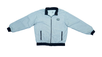 Lacoste - White Checked Lightweight Jacket 1990s Medium-Large