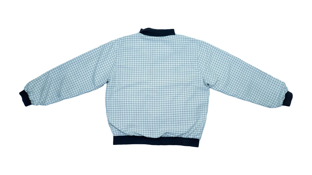 Lacoste - Blue Checked Lightweight Jacket 1990s Medium-Large