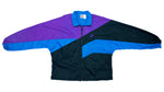 Nike - Blue, Purple & Black Colorblock Grey Tag Windbreaker 1980s XX-Large