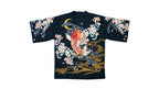 Muzicun - Japanese Koi Fish Black Kimono Small to Large
