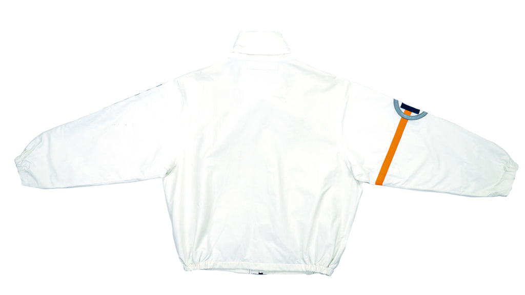 Vintage Retro Nautica - White Big Logo and Spellout Competition Sailing Jacket 1990s X-Large