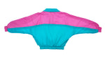 Vintage Retro Reebok Blue and Pink Two Tone Windbreaker Jacket 1980s Medium