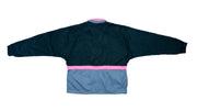 Retro Vintage Nike Grey Tag - Black and Grey with Pink Windbreaker Jacket 1990s Large