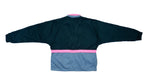 Retro Vintage Nike Grey Tag - Black and Grey with Pink Windbreaker Jacket 1990s Large