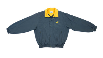 Nike - Grey Bomber Jacket 1990s Large