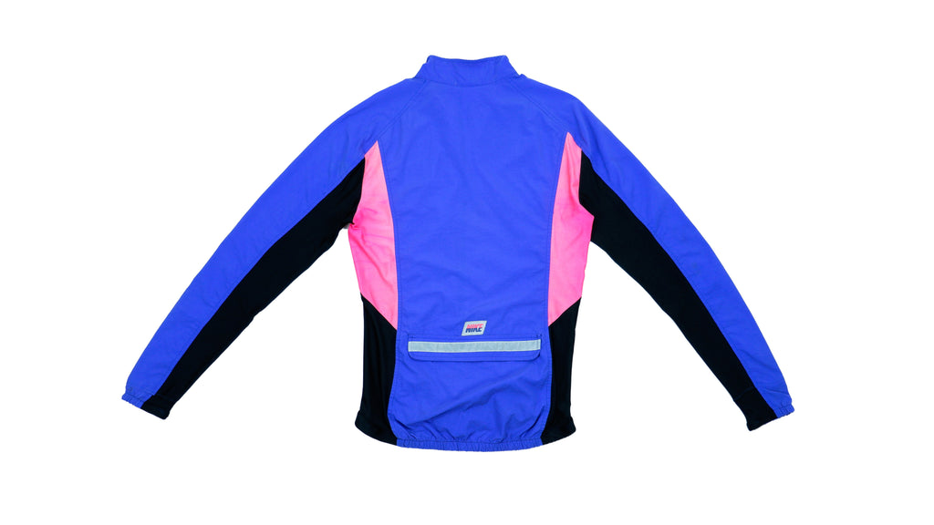 Vintage Retro Grey Tag Nike - Black and Purple Colorway Runners Zip-up Jacket 1990s Medium