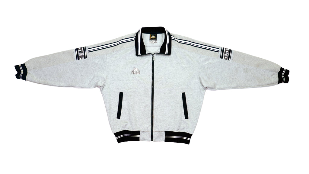 Vintage Retro Kappa - White Bomber Track Jacket 1990s Large