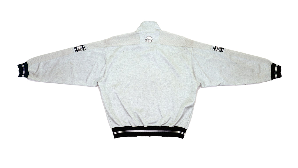 Vintage Retro Kappa - White Bomber Track Jacket 1990s Large