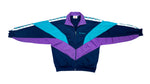 Vintage Retro Kappa - Blue & Purple Taped Logo Track Jacket 1990s Medium