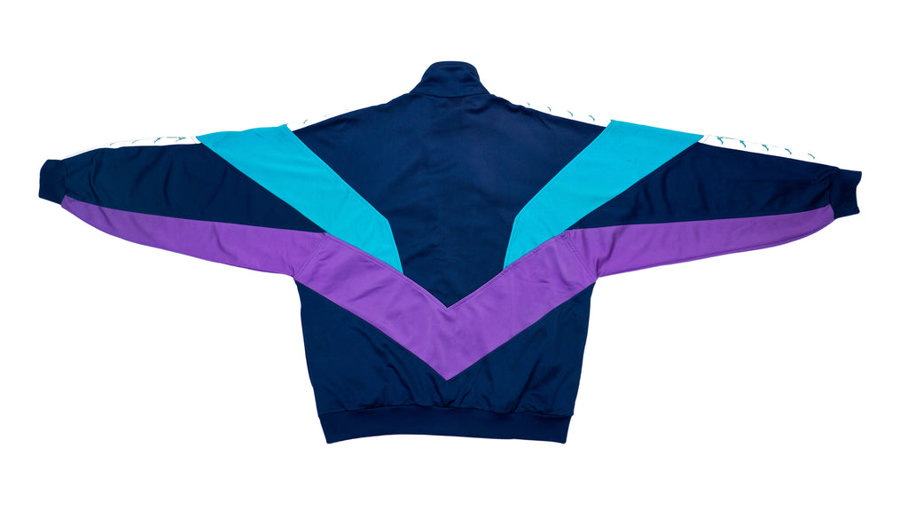 Vintage Retro Kappa - Blue & Purple Taped Logo Track Jacket 1990s Medium