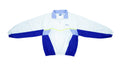 Vintage Retro Reebok Blue and White Two Tone 1/4 Zip Windbreaker Jacket 1990s Large