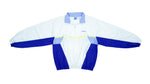 Reebok - Blue and White Two Tone 1/4 Zip Windbreaker 1990s Large