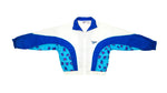 Reebok - Blue and White Funky Patterned Windbreaker 1990s Small