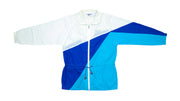 Retro Vintage Reebok Blue & White Tricolor Windbreaker Jacket 1990s Small