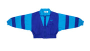 Vintage Retro Reebok Light and Dark Blue Stripe Two Tone Track Jacket 1990s Small