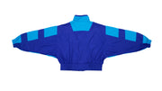 Vintage Retro Reebok Light and Dark Blue Stripe Two Tone Track Jacket 1990s Small
