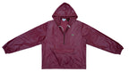 Lacoste - Dark Red IZOD 1/4 Zip Windbreaker 1990s Large Vintage Retro