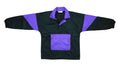 Vintage Retro Asics - Black & Purple 1/4 Zip Windbreaker 1990s Large