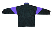 Vintage Retro Asics - Black & Purple 1/4 Zip Windbreaker 1990s Large
