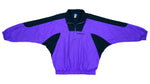 Umbro - Purple & Black 1/4 Zip Colorblock Windbreaker 1990s X-Large Vintage Retro