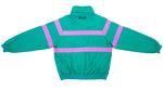 Nautica - Green with Pink Sailing Challenge Jacket 1990s X-Large
