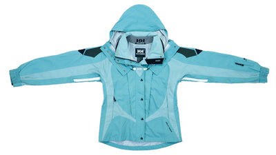 Helly Hansen - Two-Tone Blue Hooded Jacket 1990s Medium