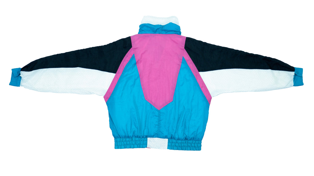 Vintage Retro Nike - Blue & Pink Colorblock Grey Tag Bomber 1980s Large