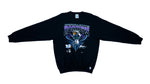 Vintage Retro NBA Basketball NBA (Logo 7) - Charlotte Hornets Big Logo Black Sweatshirt 1990s Large