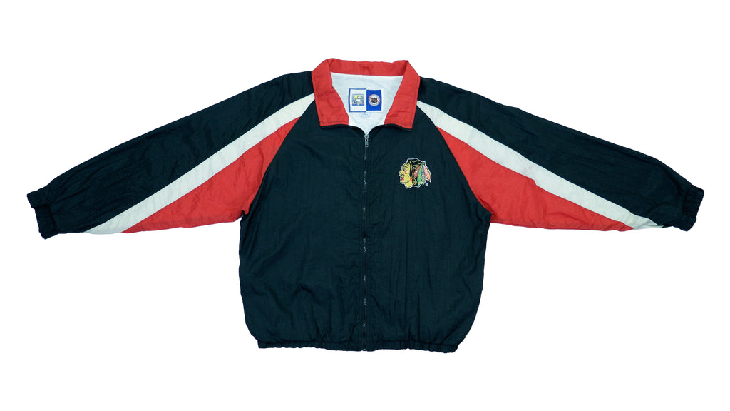 Vintage Retro Hockey NHL (Competitor) - Chicago Blackhawks Windbreaker 1990s Large