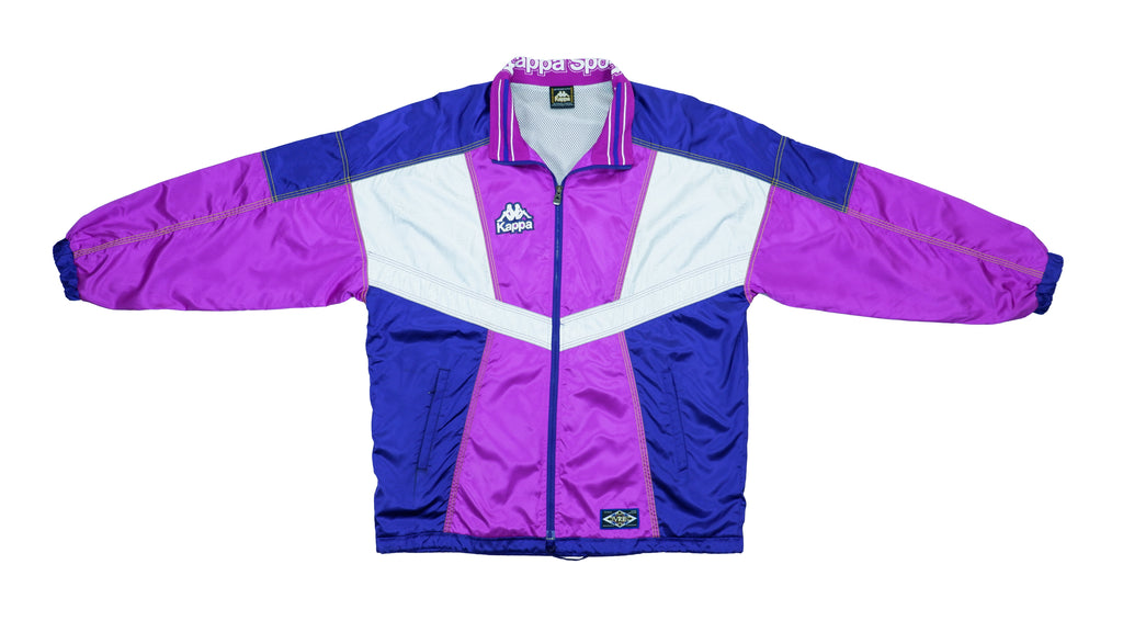 Vintage Retro Kappa - Blue & Purple Colorblock Windbreaker 1990s X-Large