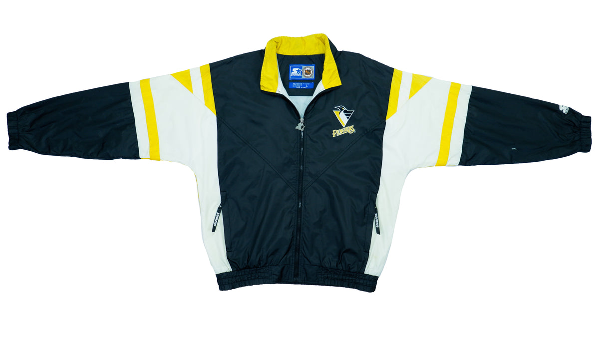 Vintage Retro NHL Hockey Starter - Pittsburgh Penguins Windbreaker 1990s Large
