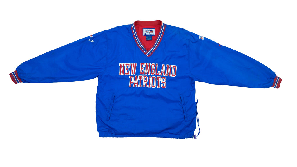 Vintage Retro Football Champion - NFL New England Patriots Pull-over 1990s Large