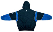 Vintage Retro Basketball Starter - Black & Blue NCAA Final Four Windbreaker 1992 X-Large