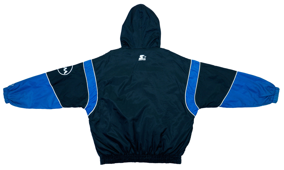 Vintage Retro Basketball Starter - Black & Blue NCAA Final Four Windbreaker 1992 X-Large