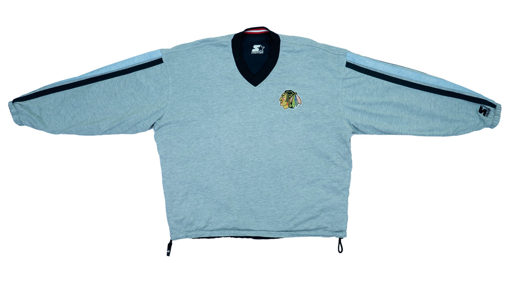 Vintage Retro NHL Hockey Starter - Chicago Blackhawks Reversible Pullover 1990s X-Large