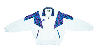 Kappa - White Electric Camo Bomber Jacket 1990s Large