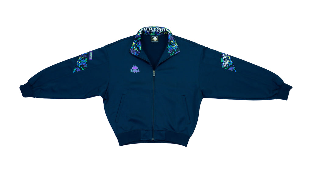 Vintage Retro Kappa - Blue Bomber Track Jacket 1990s Medium