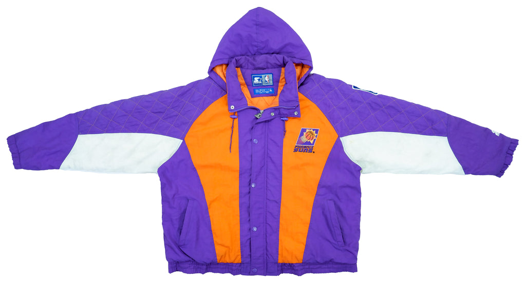 Vintage Retro NBA Basketball Starter - Phoenix Suns Hooded Jacket 1990s X-Large