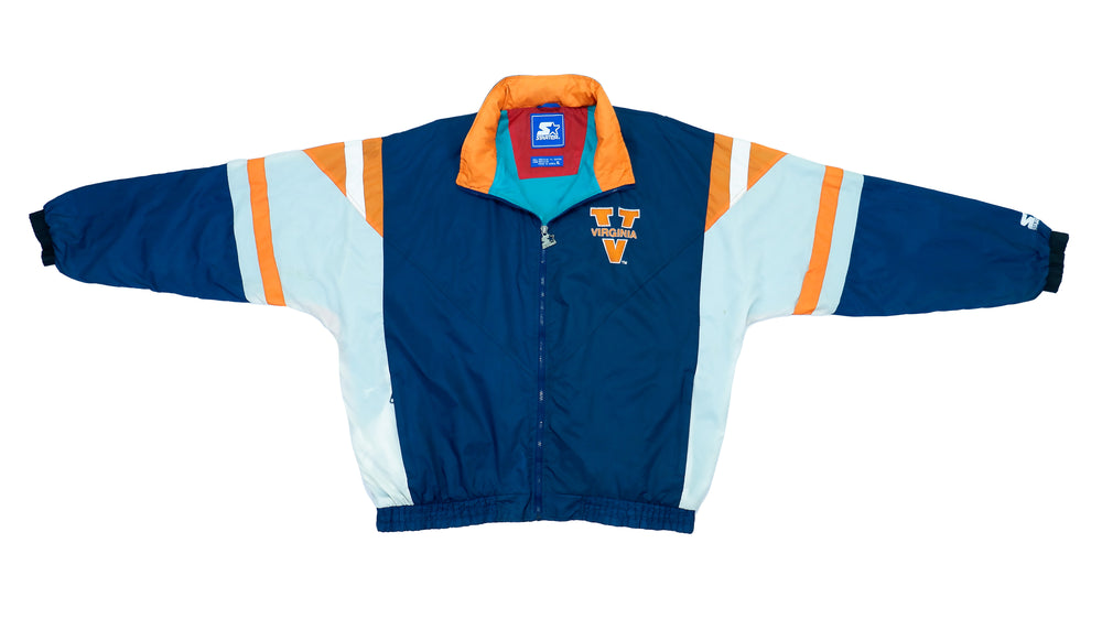 Vintage Retro Football NCAA Starter - Virginia Cavaliers Windbreaker 1990s X-Large